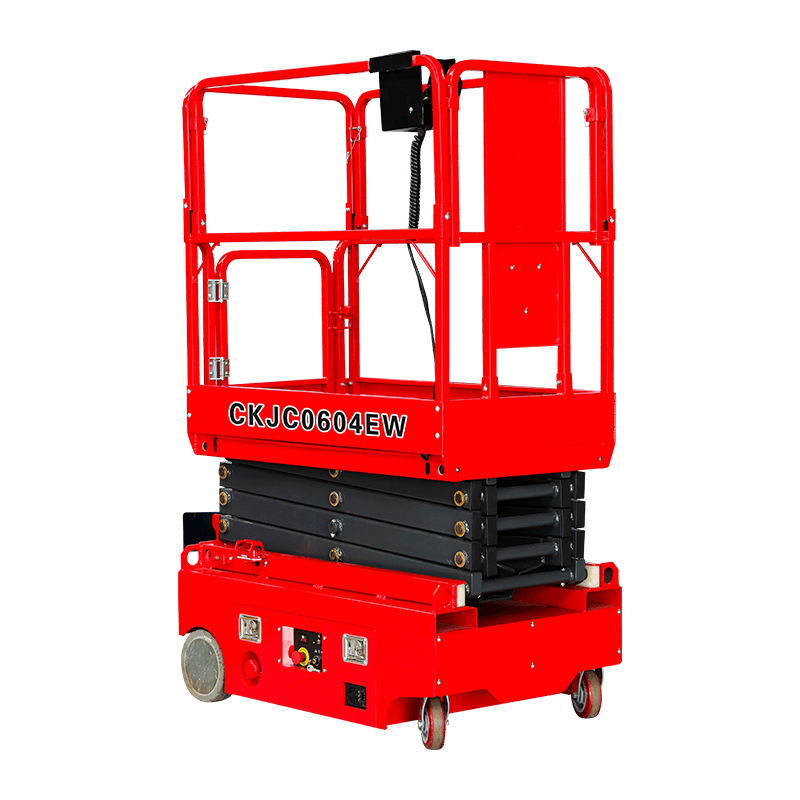 CKJC0705EW CKJC0604EW CKJC0503EW Mini Electric Mobile Scissor Lift dengan Roda Universal 